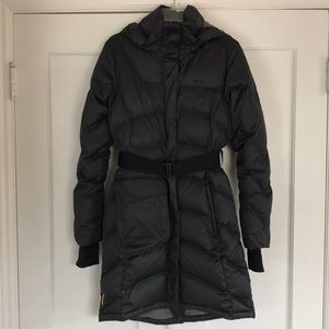 Lole soft black Sports down belted puffa coat M
